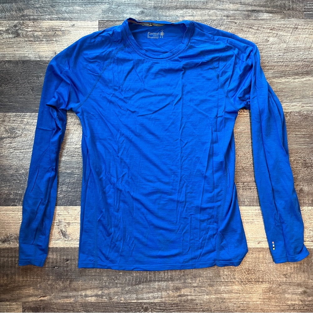 FINAL OFFER, SHOP CLOSING Smartwool men’s long sleeve blue shirt small